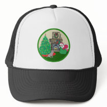 black lab santas hats