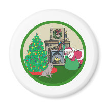 black lab santas magnets