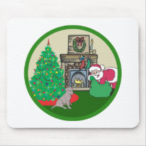 black lab santas mousepads