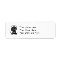 Black Labradodle IAAM Return Address Labels