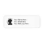 Black Labradodle IAAM Return Address Labels