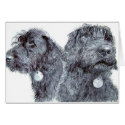 Black Labradoodles Card by mozache Black Labradoodles Card