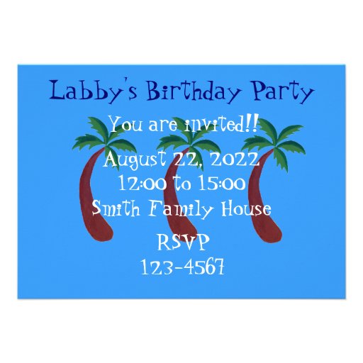 Black Labrador Birthday Party Invitations