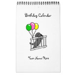 Black Labrador Cartoon Birthday Calendar