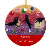 Black Labrador Christmas Ornaments