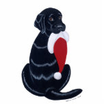Black Labrador Christmas Ornament Acrylic Cut Out