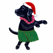 Black Labrador Christmas Ornament Cut Out