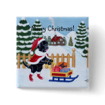 Black Labrador Christmas Santa Pins