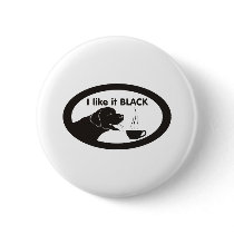 Black Labrador Coffee Theme Pin