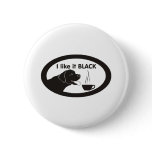 Black Labrador Coffee Theme Pin
