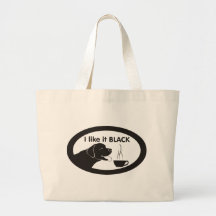Black Labrador Coffee Theme Canvas Bags