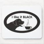 Black Labrador Coffee Theme Mouse Pads