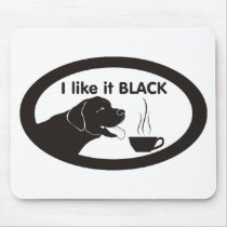 Black Labrador Coffee Theme mousepads by graphicdesigner Black Labrador Coffee Theme mousepads