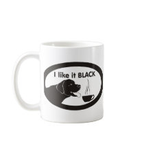 Black Labrador Coffee Theme Coffee Mugs