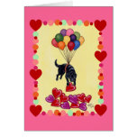 Black Labrador collecting LOVE (framed) Cards