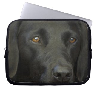 Black Labrador Dog Computer Sleeve