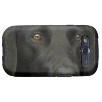 Black Labrador Dog Galaxy SIII Covers