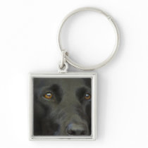 Black Labrador Dog Key Chains