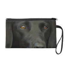 Black Labrador Dog Wristlet Clutches