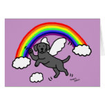 Black Labrador Guardian Angel (Rainbow Bridge) Card