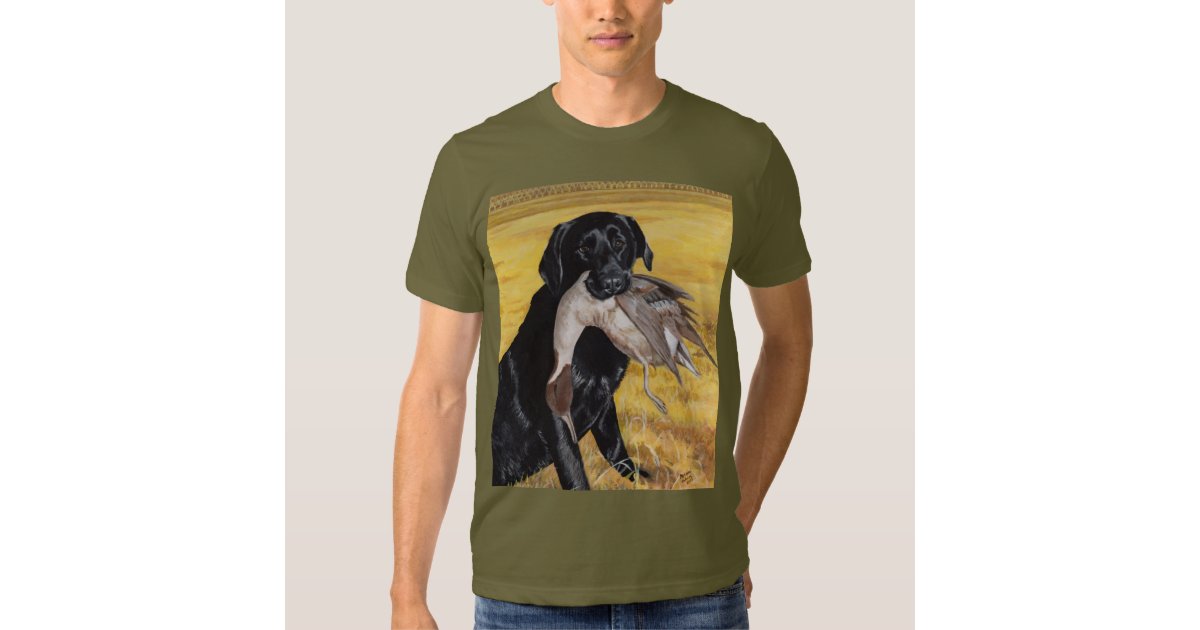 Black Labrador Hunting Dog TShirt Zazzle