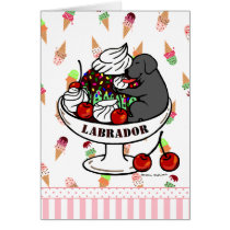 Black Labrador & Ice Cream Sundae Cards
