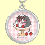 Black Labrador & Ice Cream Sundae necklaces