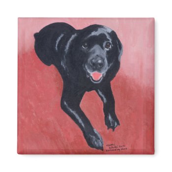 Black Labrador Painting 1 magnet