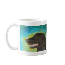 Black Labrador Portrait Mug by donnabellas Black Labrador Portrait Mug