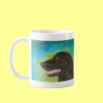 Black Labrador Portrait Mug mugs