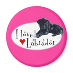 Black Labrador Puppy Refrigerator Magnet