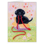 Black Labrador Puppy Thank You Card