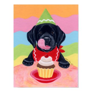 Black Labrador Retriever Art Print Birthday