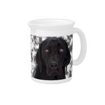 Black Labrador Retriever Beverage Pitcher