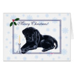 Black Labrador Retriever Christmas Snowflake Cards