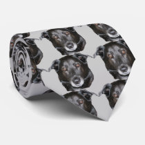 Black Labrador Retriever Dog Face Neck Tie by SmilinEyesTreasures Black Labrador Retriever Dog Face Neck Tie