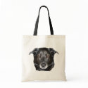 Black Labrador Retriever Face Dog Photo Tote Bag by SmilinEyesTreasures Black Labrador Retriever Face Dog Photo Tote Bag
