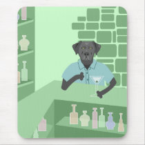 Black Labrador Retriever Martini Bar mousepads by funnydog Black Labrador Retriever Martini Bar mousepads
