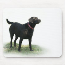Black Labrador Retriever Mousepad mousepads