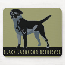 Black Labrador Retriever Mousepads