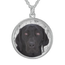Black Labrador Retriever Personalized Necklace