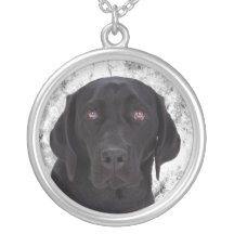 Black Labrador Retriever Personalized Necklace