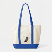 Black Labrador Retriever Sailor Tote Bags