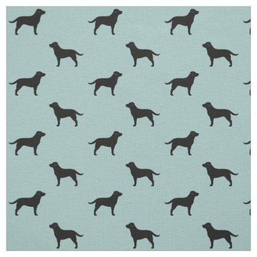 Black Labrador Retriever Silhouettes Pattern Fabric Zazzle