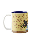 Black Labrador Sand Letters Cartoon Mugs