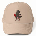 Black Labrador Student 1 Cartoon Hats