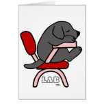 Black Labrador Student 2 Cartoon Greeting Cards