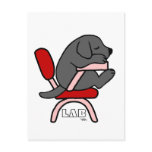 Black Labrador Student 2 Cartoon Postcards