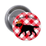 Black Labrador Walking Cartoon buttons