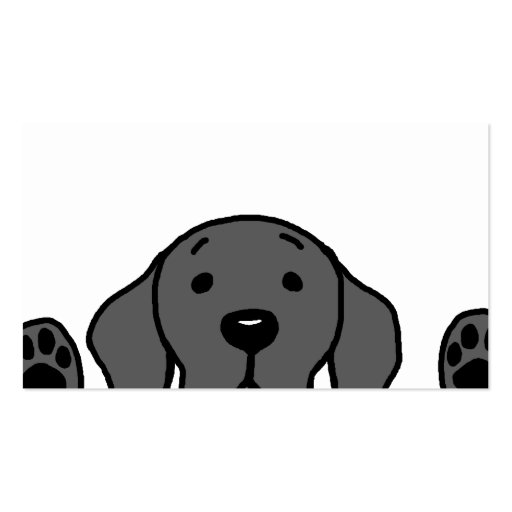 Black Labrador watching you Business Card Templates (back side)